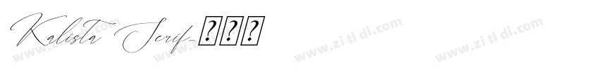 Kalista Serif字体转换